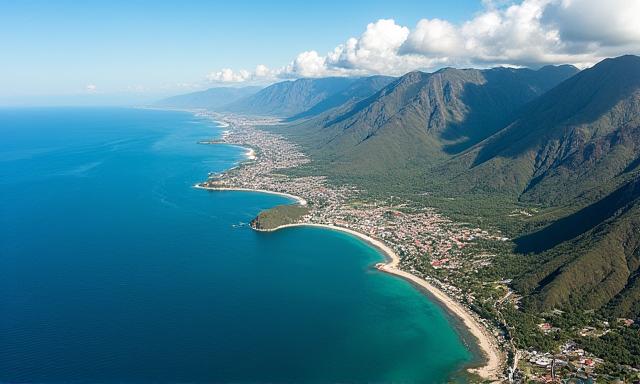 Breathtaking drone photography of a sweeping landscape from above